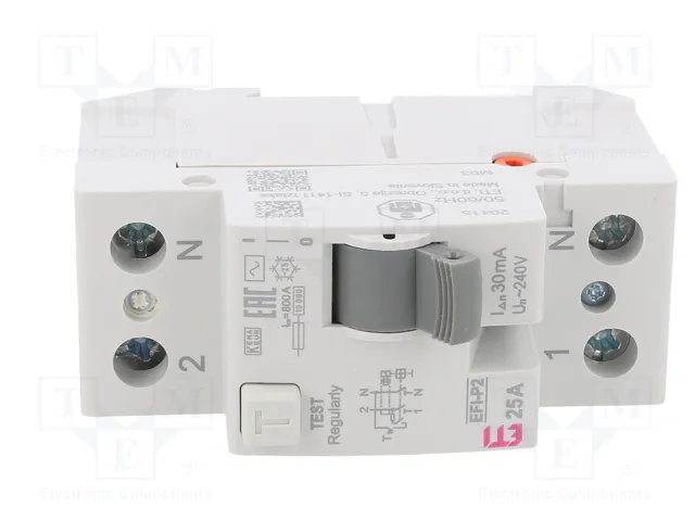 ETI POLAM EFI-P2 AC 25/0.03 Interruptor Diferencial 25A 30mA 2 Polos