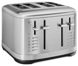 KitchenAid 5KMT4109ESX Tostadora de Acero Inoxidable para 4 Rebanadas