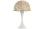 DKD Home Decor Lámpara de Sobremesa Metal y Cuerda Seta Blanco y Marrón Claro