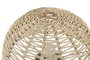 DKD Home Decor Lámpara de Sobremesa Metal y Cuerda Seta Blanco y Marrón Claro