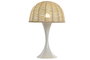 DKD Home Decor Lámpara de Sobremesa Metal y Cuerda Seta Blanco y Marrón Claro