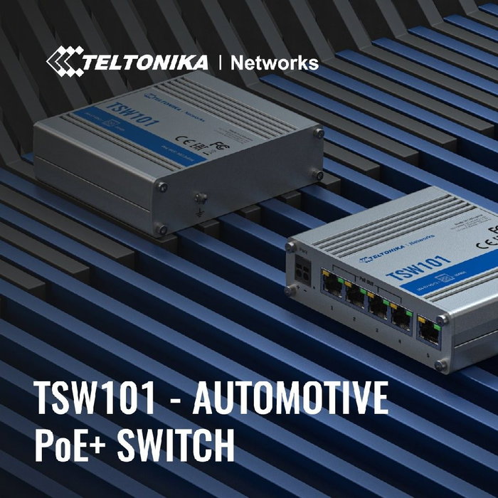 Teltonika Networks TSW101 Switch Industrial Gigabit con 4 puertos PoE+