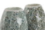 DKD Home Decor Lámparas de Sobremesa de Cristal Craquelado, Pack de 2, Verde Menta y Azul Celeste