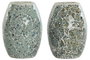 DKD Home Decor Lámparas de Sobremesa de Cristal Craquelado, Pack de 2, Verde Menta y Azul Celeste