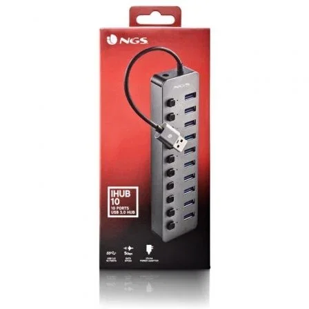 NGS Hub USB 3.0 iHub10 10 Puertos NGS Hub USB 3.0 iHub10 10 Puertos