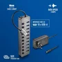 NGS IHUB10 Hub USB 3.2 Gen 1 de 10 Puertos Tipo-A, 5000 Mbit/s, Alimentación por Corriente Alterna, Cable 0.18m, Negro