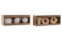 DKD Home Decor Set de 3 Jarrones de Gres Blanco y Beige