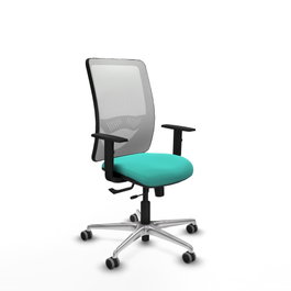 PIQUERAS Y CRESPO Silla de oficina Zulema Turquesa y Blanco