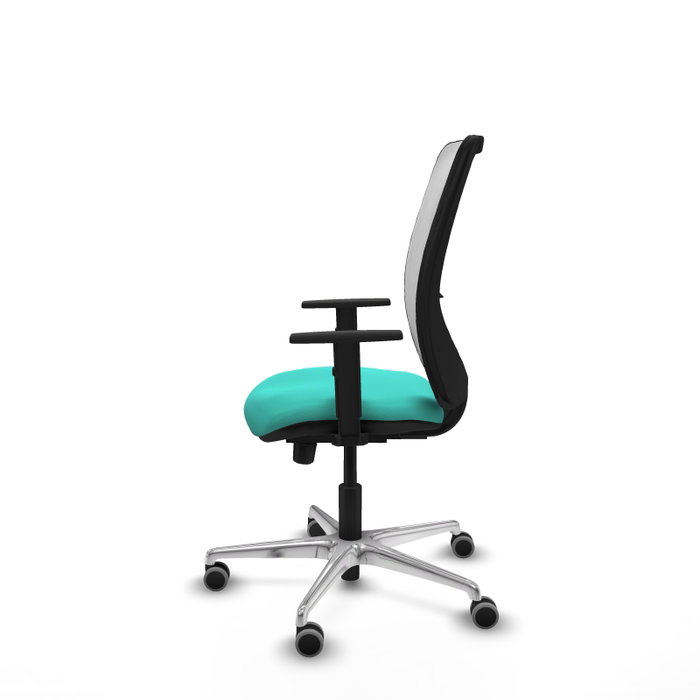 PIQUERAS Y CRESPO Silla de oficina Zulema Turquesa y Blanco