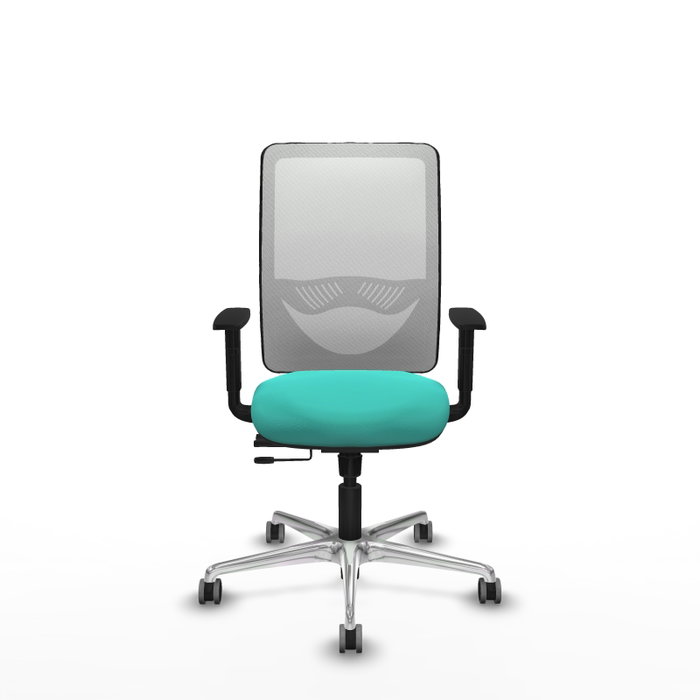 PIQUERAS Y CRESPO Silla de oficina Zulema Turquesa y Blanco