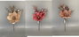DKD Home Decor Ramas de PVC y Terciopelo Multicolor Surtido 20x10x45 cm