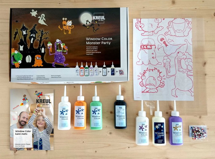 Kreul Kit de pintura para ventanas Window Color Partido del monstruo +6