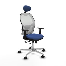 PIQUERAS Y CRESPO Silla de oficina Jorquera Azul Marino y Blanco