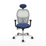 PIQUERAS Y CRESPO Silla de oficina Jorquera Azul Marino y Blanco