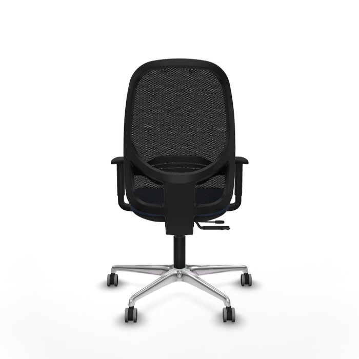 PIQUERAS Y CRESPO Silla de oficina Cilanco con mecanismo Sincro/Traslack, Azul marino y Negro