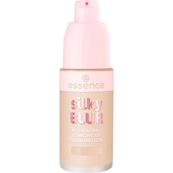 Essence Silky Blur Base de Maquillaje Larga Duración #110 30 ml, Tono Claro, Textura Ligera, Con Extracto de Pera, Acabado Natural y Refinado