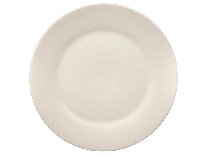 VESSIA Plato llano de porcelana con ala, 27 cm, Blanco
