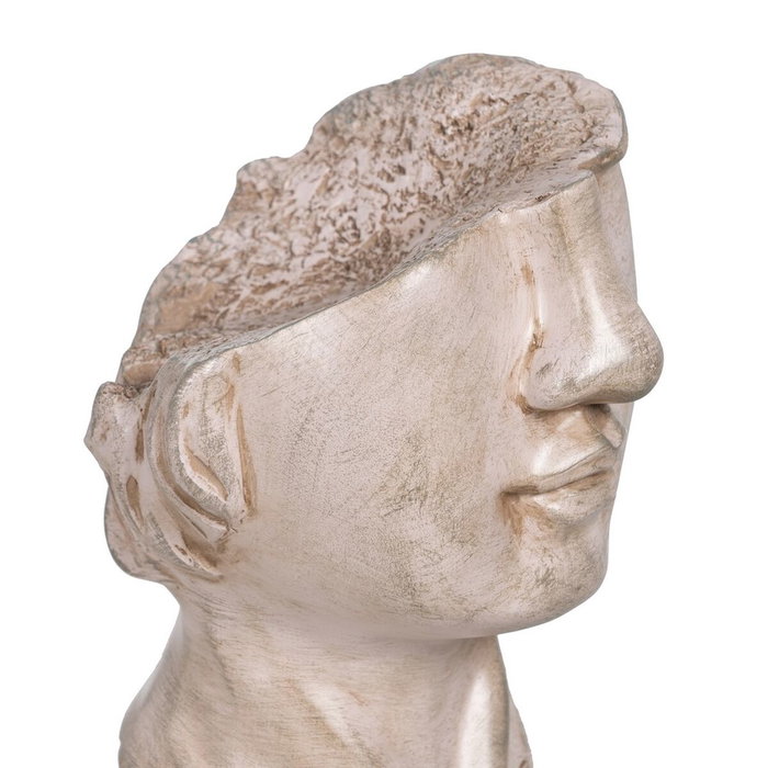 Figura Decorativa Beige Rostro 12,5 x 13,5 x 27,5 cm