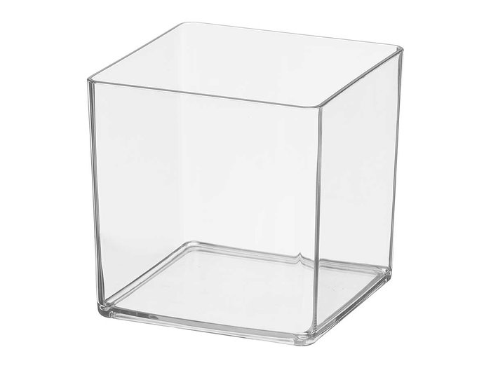 Giftdecor - Jarrón Aparenza Cuadrado de Acrílico Transparente, 8 x 8 x 8 cm (Set de 32)