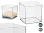 Giftdecor - Jarrón Aparenza Cuadrado de Acrílico Transparente, 8 x 8 x 8 cm (Set de 32)