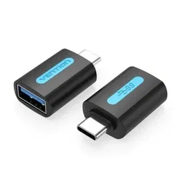 Vention Adaptador USB 3.0 Macho a USB Tipo-C Hembra CDUB0 Negro 5Gbps 3A