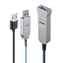 Lindy Cable USB de Fibra Óptica 30 m USB 3.2 Gen 1 (3.1 Gen 1) Azul/Plata