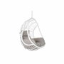 DKD Home Decor Sillón Colgante de Ratán Sintético Blanco y Gris con Cojines