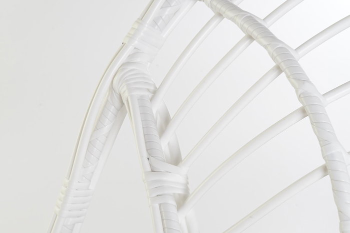 DKD Home Decor Sillón Colgante Terraza Y Jardín Blanco Gris 70 x 110 x 90 cm