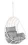 DKD Home Decor Sillón Colgante de Ratán Sintético Blanco y Gris con Cojines