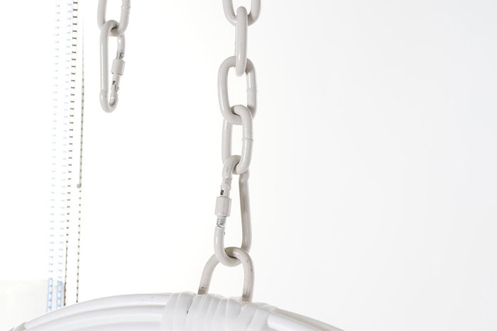 DKD Home Decor Sillón Colgante Terraza Y Jardín Blanco Gris 70 x 110 x 90 cm