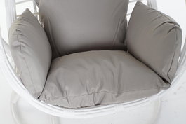 DKD Home Decor Sillón Colgante Terraza Y Jardín Blanco Gris 70 x 110 x 90 cm