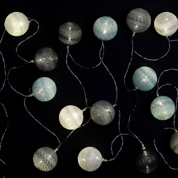 Home Deco Factory Guirnalda Luz 20 LED Azul/Gris Home Deco Factory Guirnalda Luz 20 LED Azul/Gris