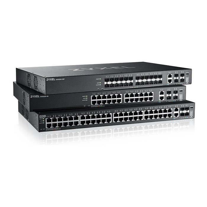 Zyxel XGS2220-30F Switch gestionado L3 de 24 puertos SFP + 4 SFP+ y 2 10GbE, montaje en rack