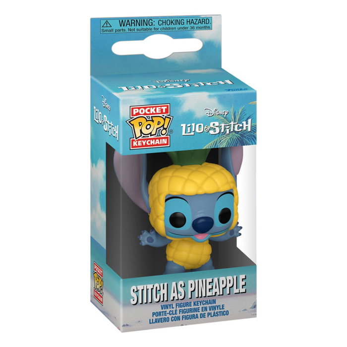 FUNKO Llavero Pocket POP! Disney Lilo & Stitch - Stitch as Pineapple (Expositor de 12 unidades)