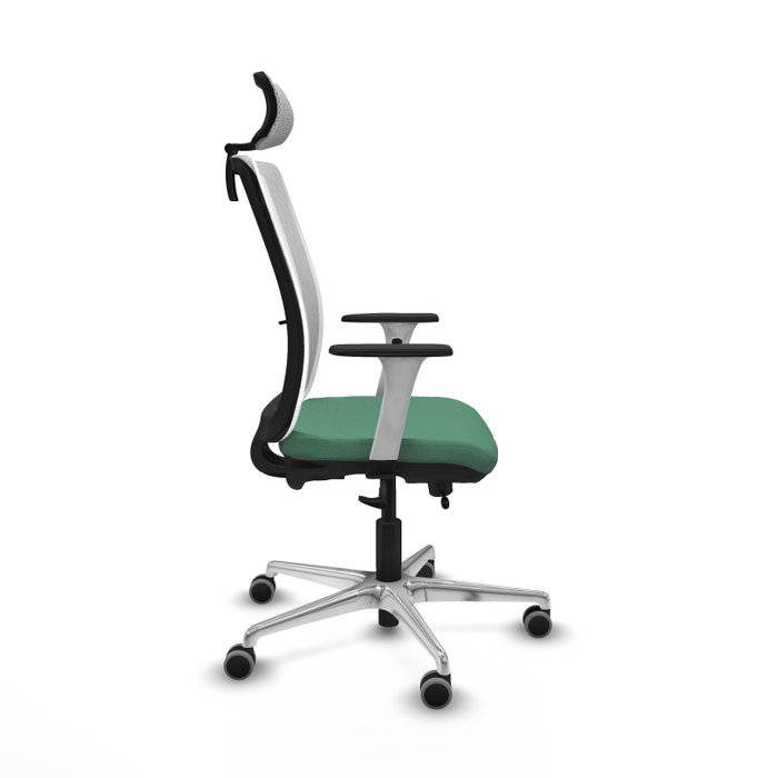PIQUERAS Y CRESPO Silla de oficina Haches con mecanismo Sincro/Traslack Verde esmeralda y Blanco PIQUERAS Y CRESPO Silla de oficina Haches con mecanismo Sincro/Traslack Verde esmeralda y Blanco