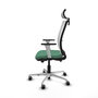 PIQUERAS Y CRESPO Silla de oficina Haches con mecanismo Sincro/Traslack Verde esmeralda y Blanco