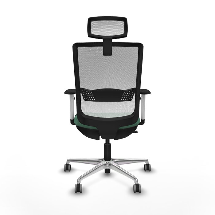 PIQUERAS Y CRESPO Silla de oficina Haches con mecanismo Sincro/Traslack Verde esmeralda y Blanco PIQUERAS Y CRESPO Silla de oficina Haches con mecanismo Sincro/Traslack Verde esmeralda y Blanco