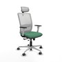 PIQUERAS Y CRESPO Silla de oficina Haches con mecanismo Sincro/Traslack Verde esmeralda y Blanco