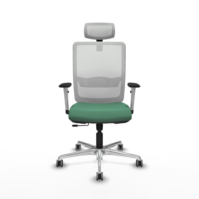 PIQUERAS Y CRESPO Silla de oficina Haches con mecanismo Sincro/Traslack Verde esmeralda y Blanco PIQUERAS Y CRESPO Silla de oficina Haches con mecanismo Sincro/Traslack Verde esmeralda y Blanco