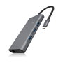 ICY BOX IB-DK4040-CPD Docking Station USB-C 10-in-1 PD 100W Antracita, Negro