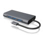 ICY BOX IB-DK4040-CPD Docking Station USB-C 10-in-1 PD 100W Antracita, Negro