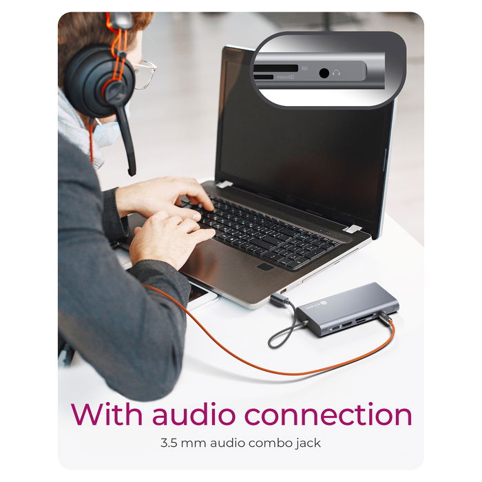 ICY BOX IB-DK4040-CPD DockingStation USB-C 10-en-1 PD 100W