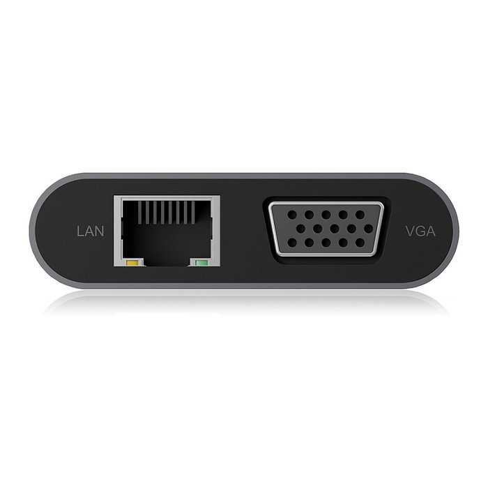 ICY BOX IB-DK4040-CPD Docking Station USB-C 10-in-1 PD 100W Antracita, Negro