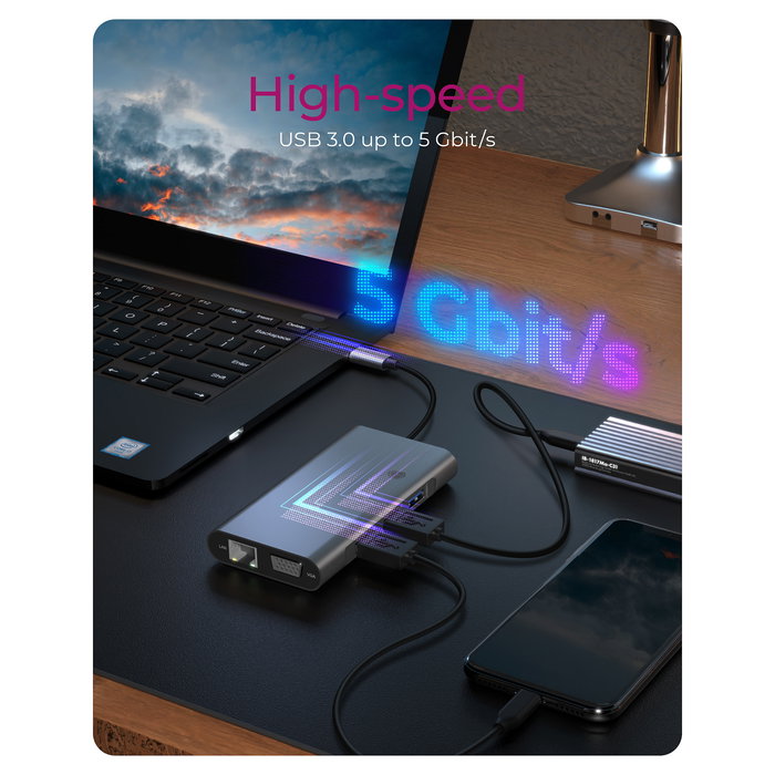 ICY BOX IB-DK4040-CPD DockingStation USB-C 10-en-1 PD 100W