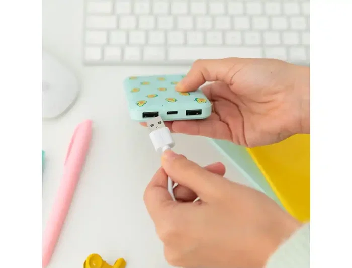 Wondee Bateria Externa 5.000 mAh Aguacates, Bateria Auxiliar Compacta y Ligera para Smartphone