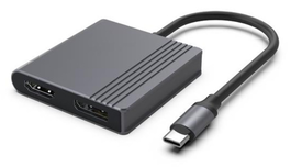 Gembird A-CM-HDMIFDPF-01 Hub de interfaz USB Tipo C Gris