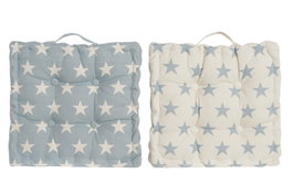 DKD Home Decor Cojín de Suelo Algodón Estrellas Surtido 2 unidades