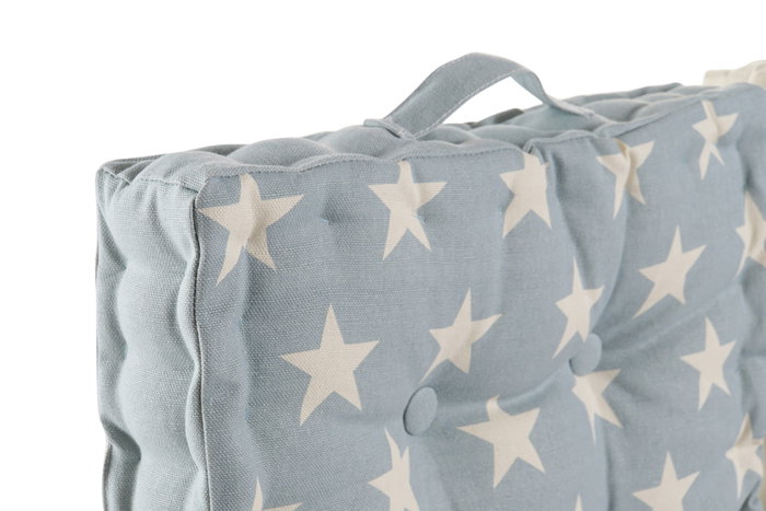 DKD Home Decor Cojín de Suelo Algodón Estrellas Surtido 2 unidades