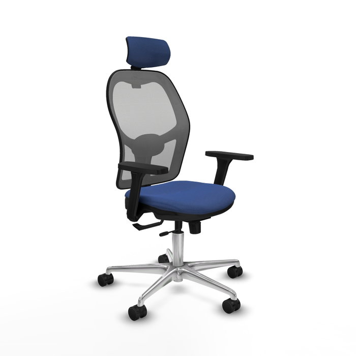PIQUERAS Y CRESPO Silla de oficina Jorquera con mecanismo Sincro/Traslack, Azul marino y Gris PIQUERAS Y CRESPO Silla de oficina Jorquera con mecanismo Sincro/Traslack, Azul marino y Gris