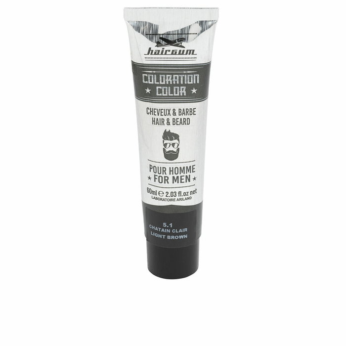 Hairgum COLORATION Tinte para Barba y Cabello 5.1-Castaño Claro Hairgum COLORATION Tinte para Barba y Cabello 5.1-Castaño Claro